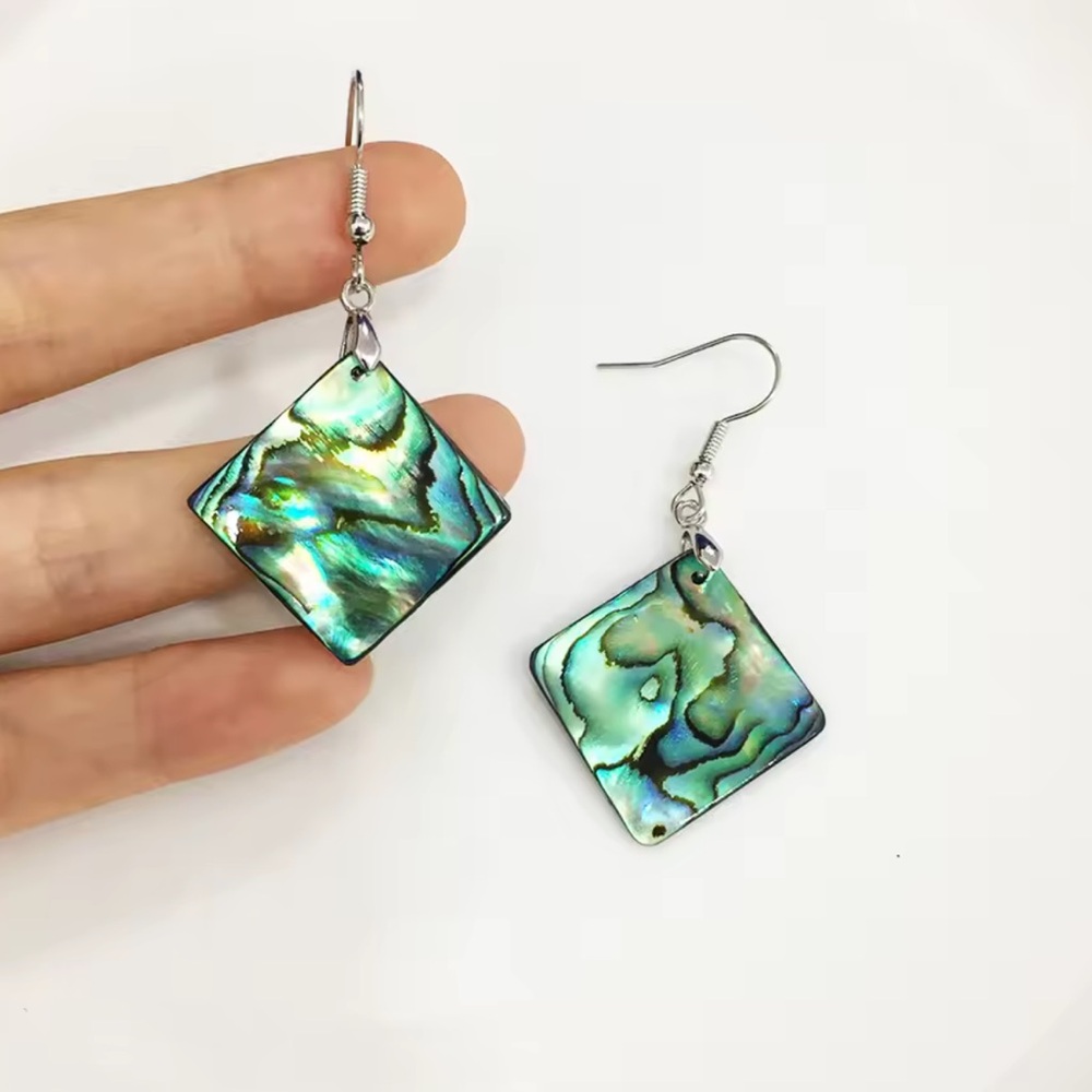 Natural Abalone Shell Earrings - image 2